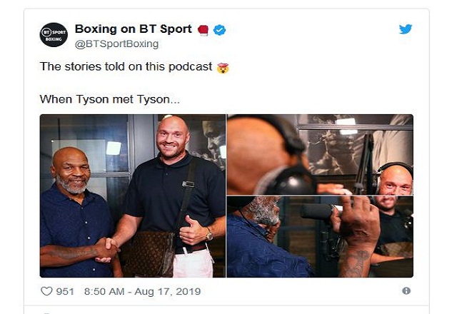 mike tyson and tyson fury meeting twitter photo