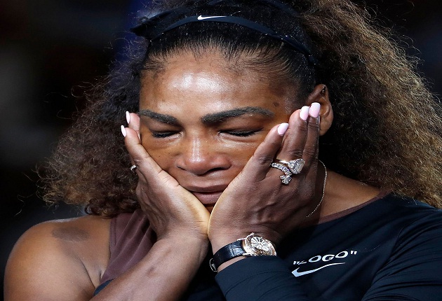 Serena Williams gives up crying heavily after lose