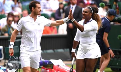 Andy played with Serena Williams at Wimbledon this year