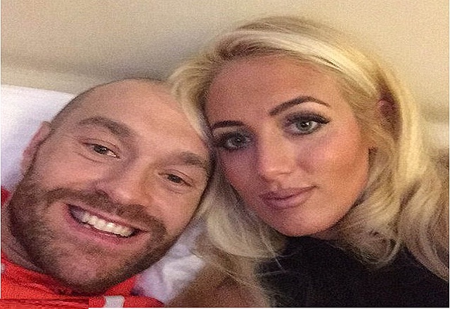 Fury is pictured with his wife Pais