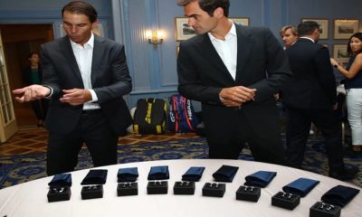 Roger Federer helps Rafael Nadal suit up for Laver Cup 2019 launch