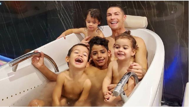 Cristiano Ronaldo with children