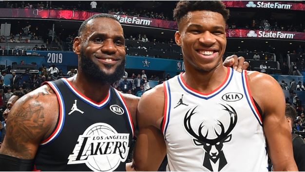 Giannis and Lesbron James