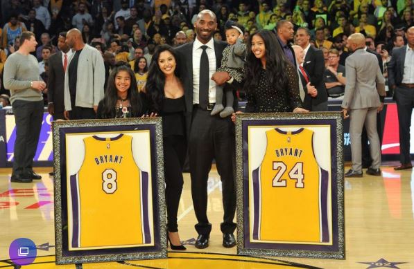 Kobe Bryant and family
