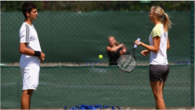 Maria Sharapova and Novak Djokovic