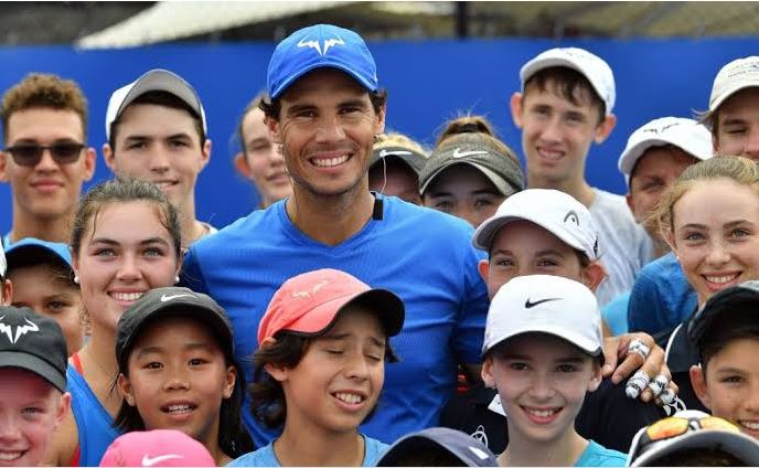 Rafael Nadal and kids