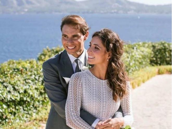 Rafael Nadal and wife snap