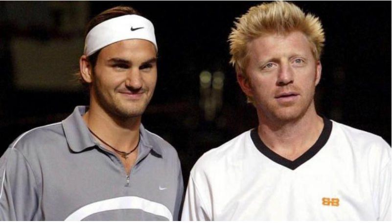 Roger Federer and Boris Becker