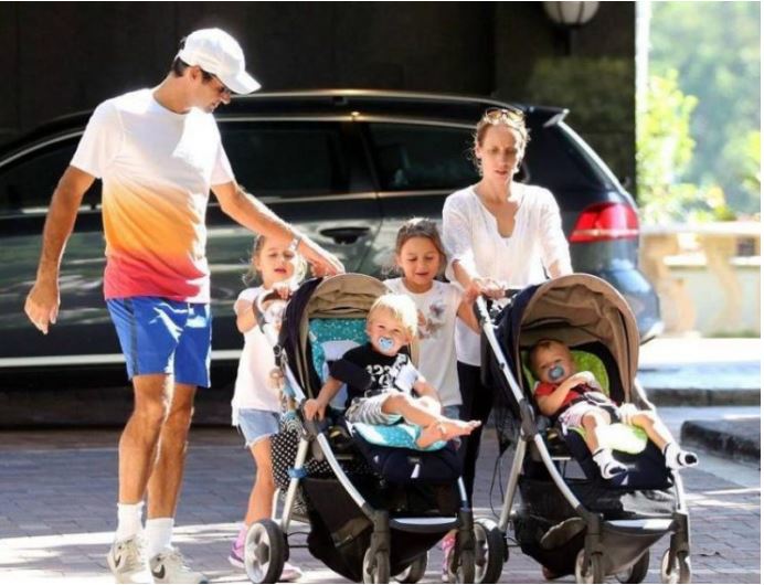 Roger Federer and family
