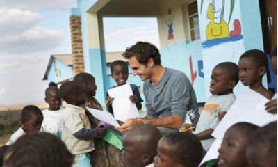 Roger Federer and kids