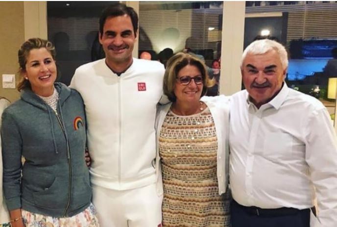 Roger Federer and parents