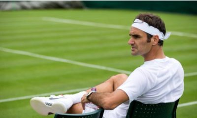 Roger Federer sit