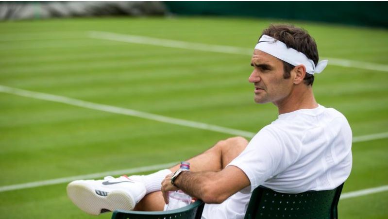 Roger Federer sit