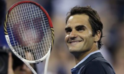 Roger Federer smiles