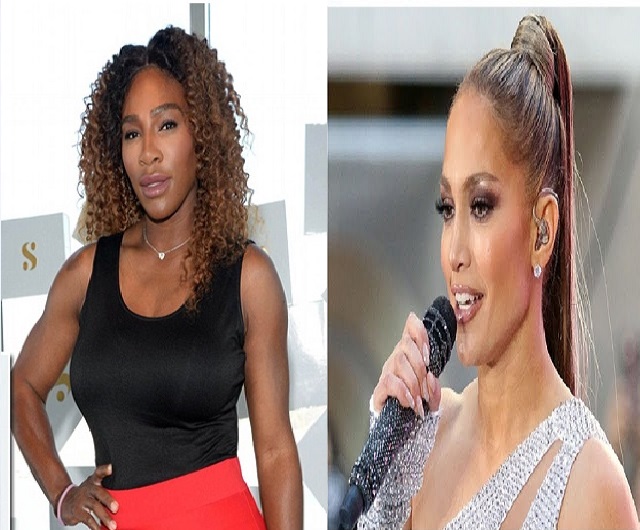 Serena Williams and singer Jennifer Lopez