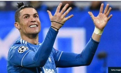 Cristiano Ronaldo hands up
