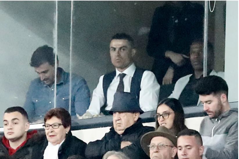 Cristiano Ronaldo in the stadium