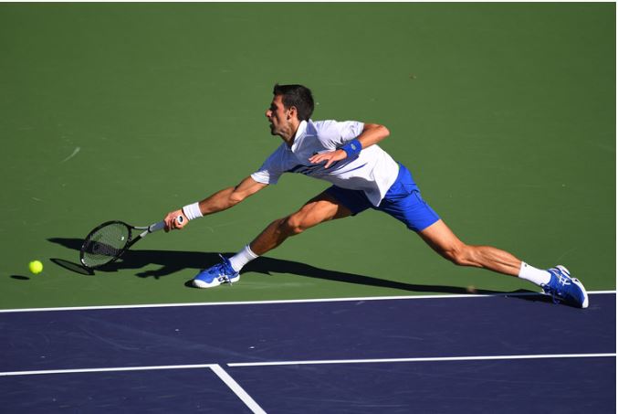 Novak Djokovic action