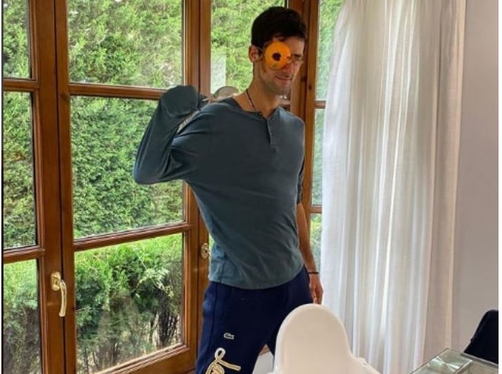 Novak Djokovic at home