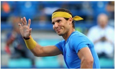 Rafael Nadal waving