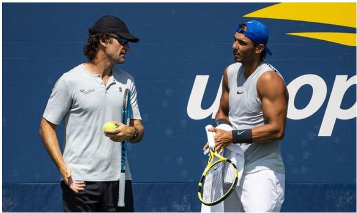 Rafael Nadal with coach
