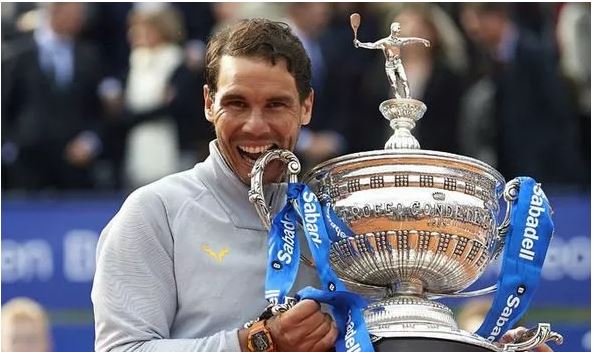 Rafael Nadal with trophy