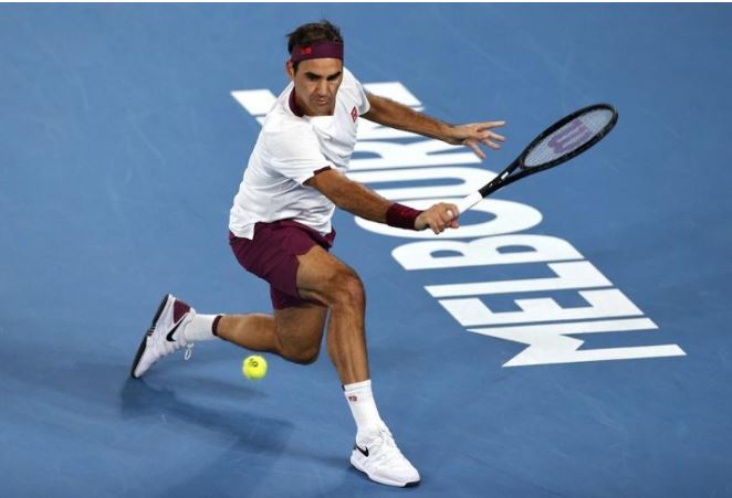 Roger Federer action