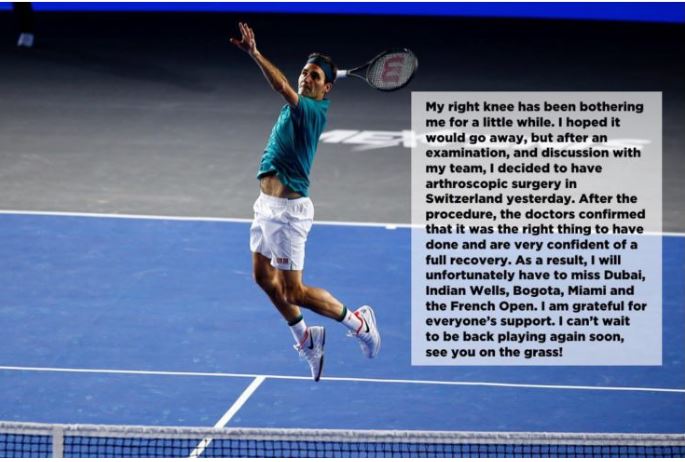 Roger Federer fly