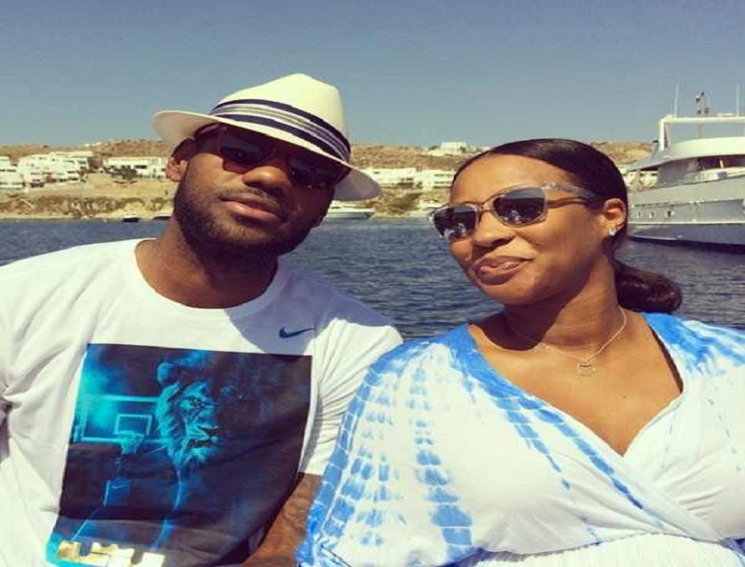 Lebron james with wife