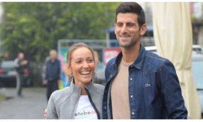 Novak Djokovic & Wife smile