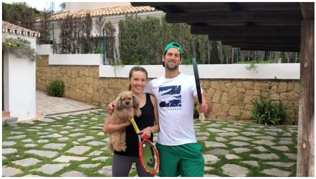 Novak Djokovic and Jelena djokovic