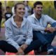 Novak Djokovic and wife sit