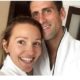 Novak Djokovic with wife