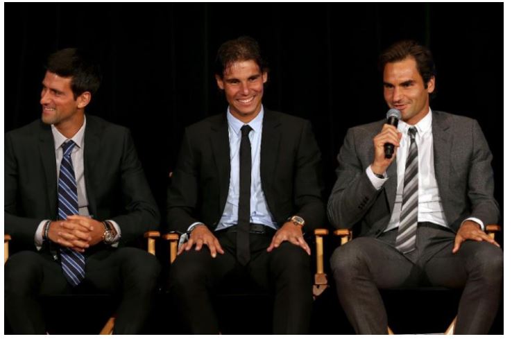 Rafael Nadal, Roger federer and Novak Djokovic