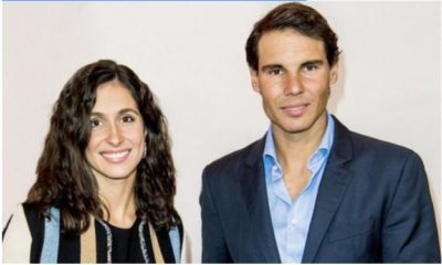 Rafael Nadal and wife smile