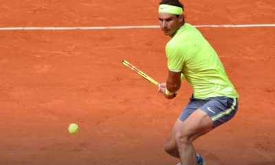 Rafael Nadal play on court