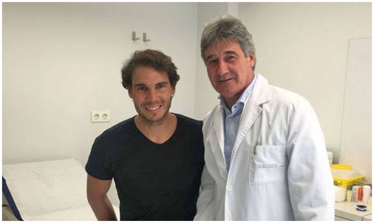 Rafael Nadal with doctor