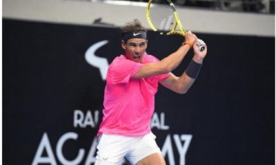 Rafael Nadal with racket