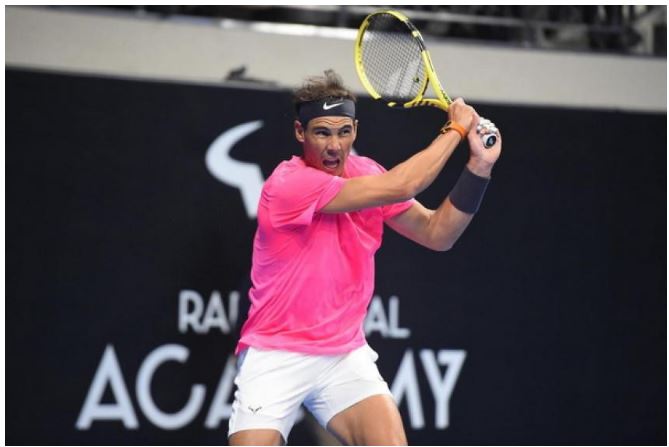 Rafael Nadal with racket