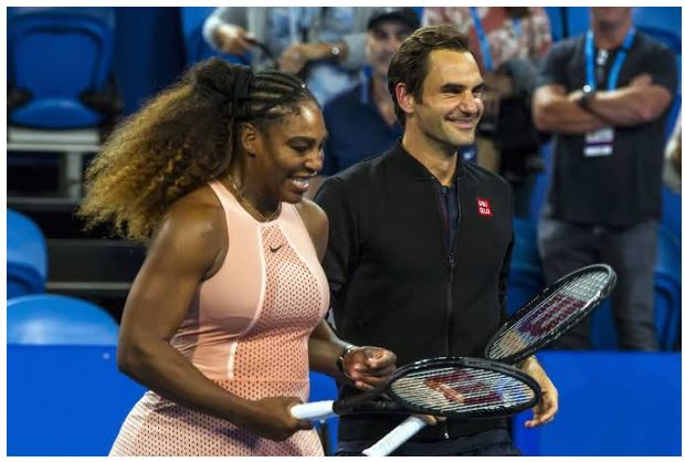 Roger Federer & Serena Williams walk