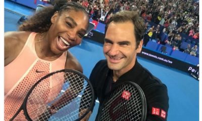 Roger Federer and serena williams smile