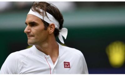 Roger Federer looking out