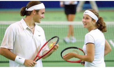 Roger Federer & wife play