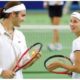 Roger Federer & wife play