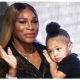 Serena Williams carry daughter