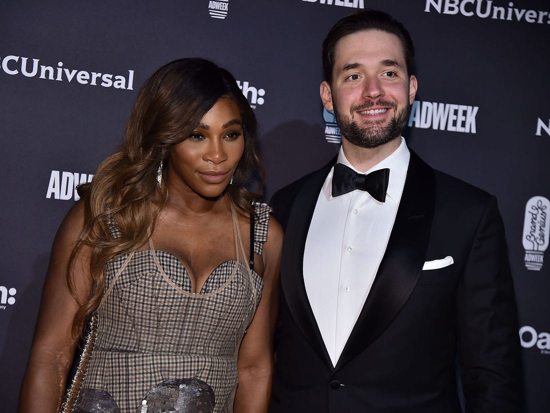 Serena Williams with husband