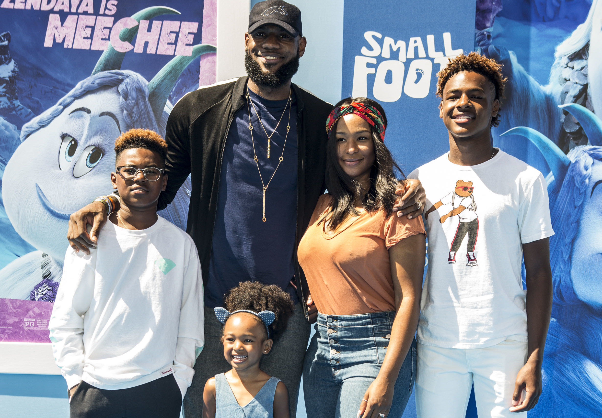 LeBron James and his family