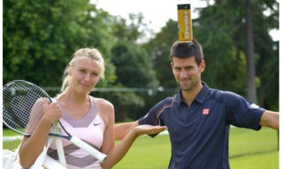 Maria Sharapova and Novak Djokovic snap