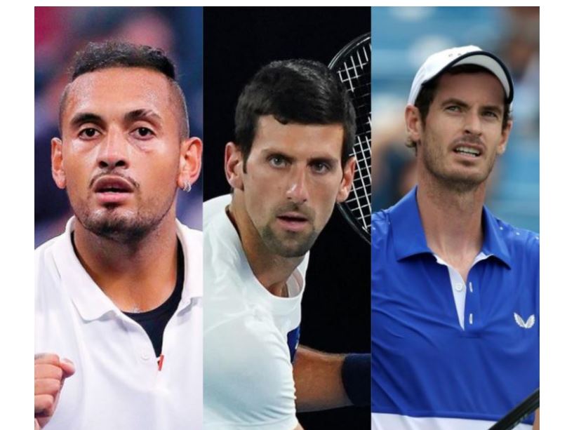 Novak Djokovic, Andy Murray and Nick