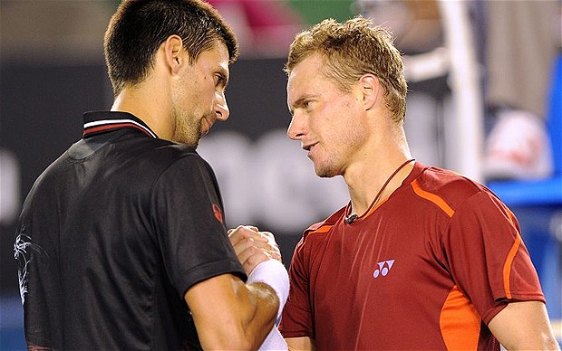 Novak Djokovic and Hewitt